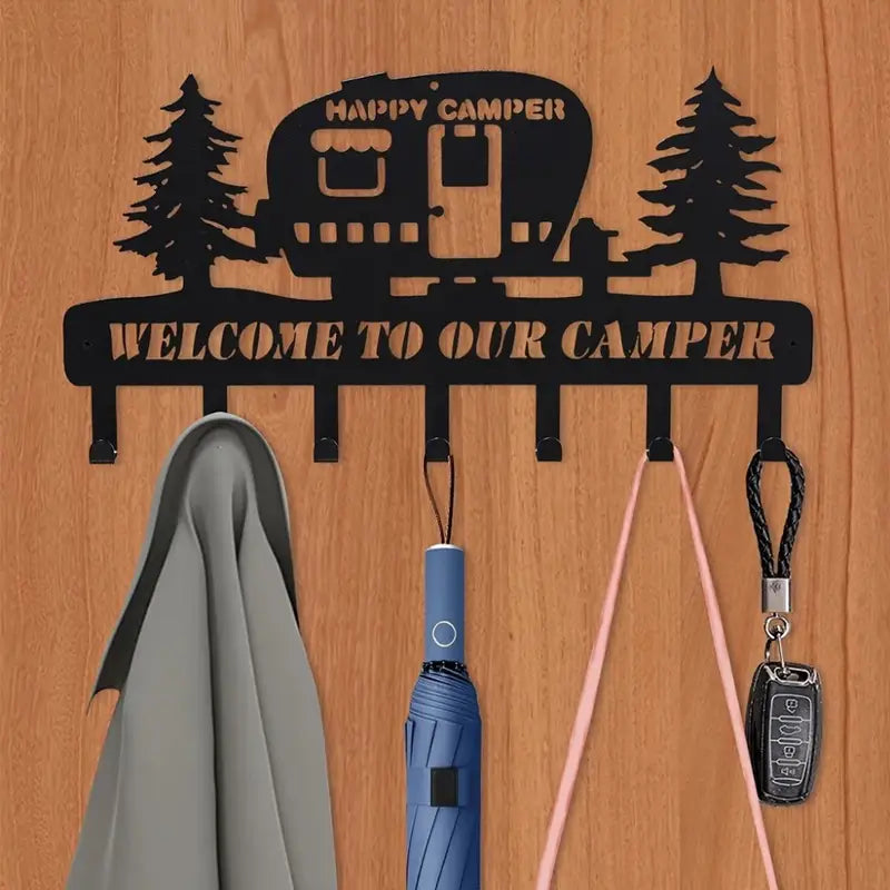 Welcome to Our Camper Metal Key Holder