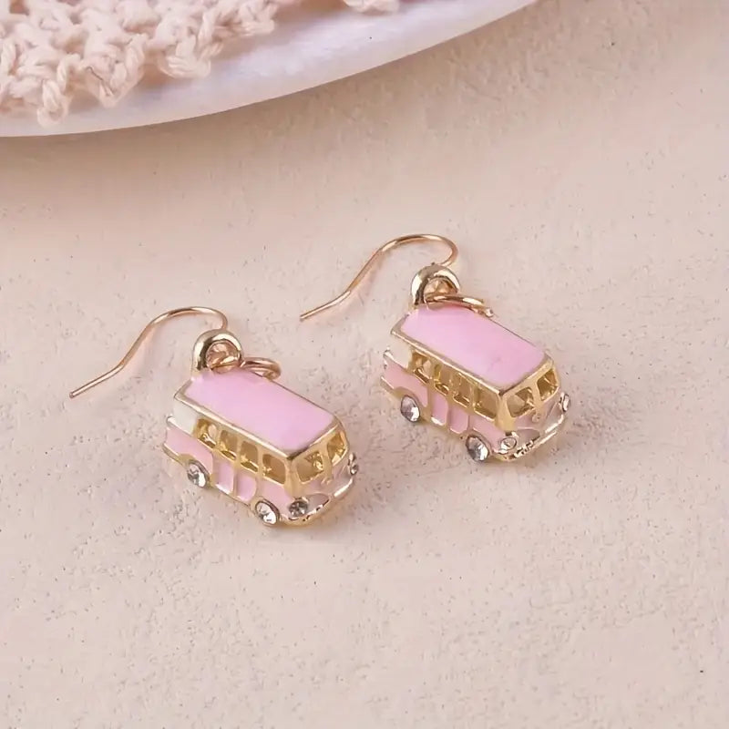 Vintage Bus Earrings