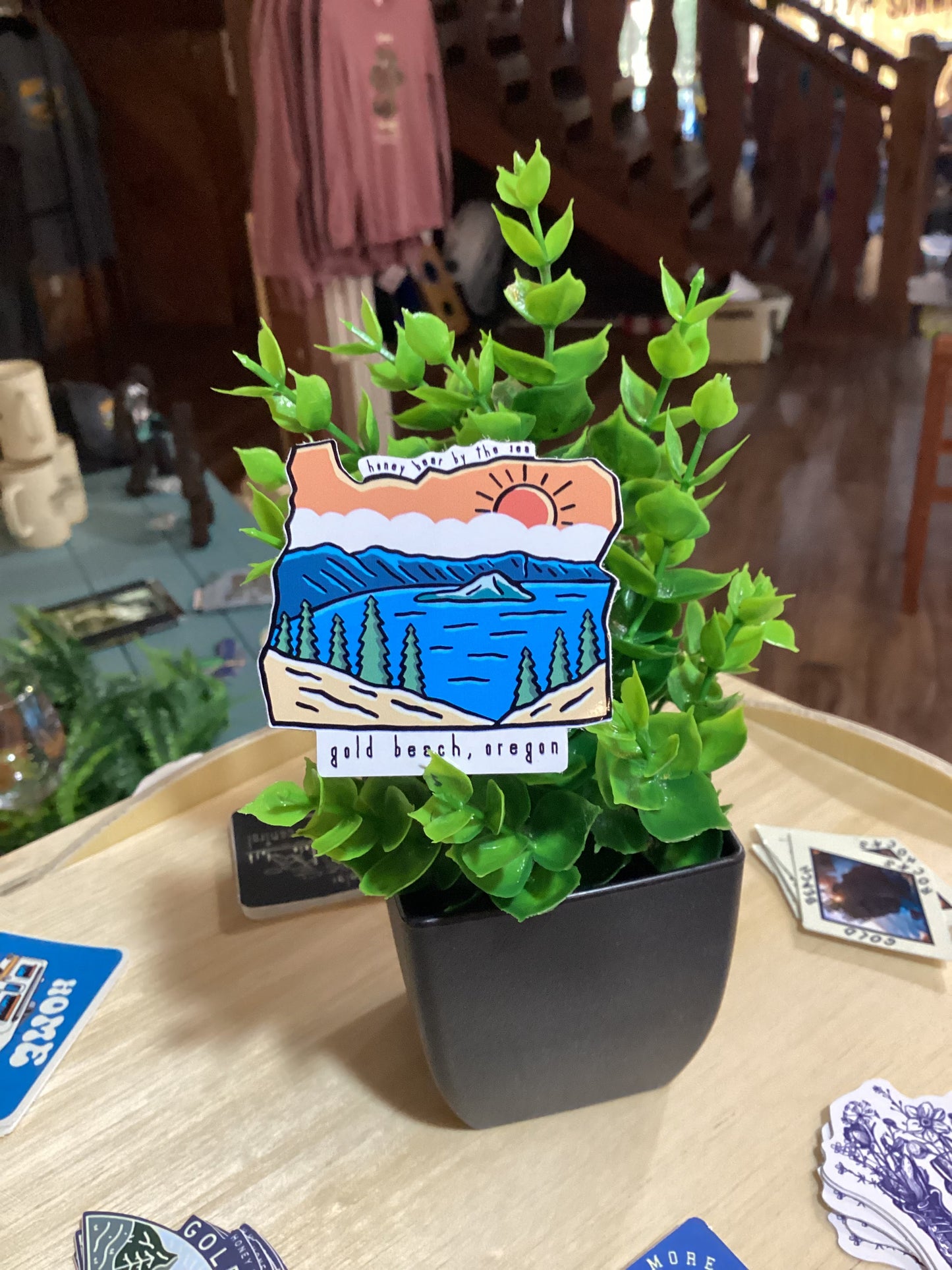 Oregon State Outline Scene Sticker