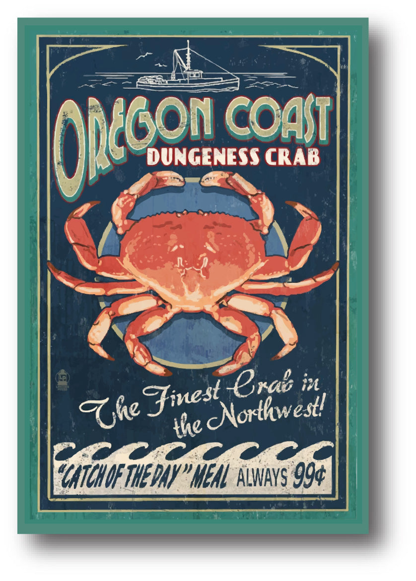 Dungness Crab Poster Sticker