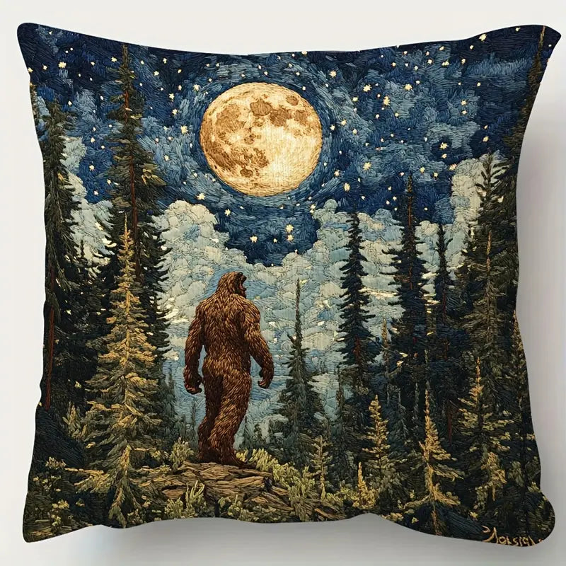 Sasquatch Throw Pillow