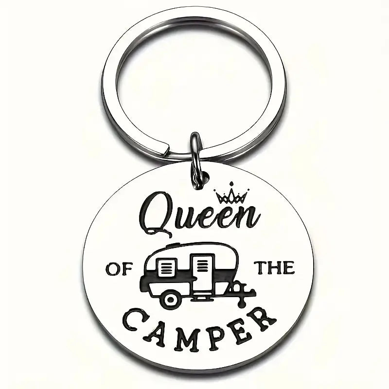 Queen of the Camper Keychain