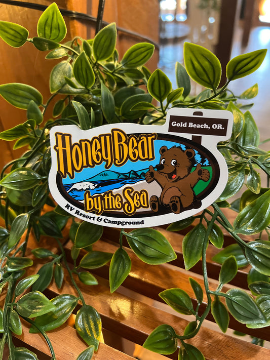 Honey Bear by the Sea Logo Sticker