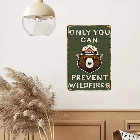 Only You Can Prevent Wildfires Smokey the Bear Metal Sign