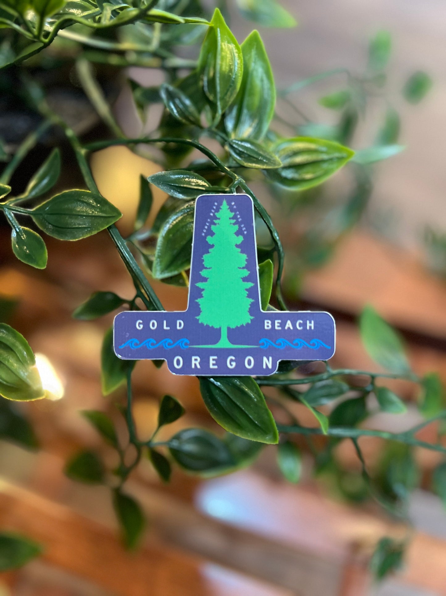 Gold Beach, OR Lone Pine + Waves Sticker