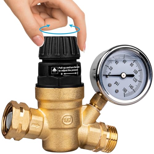 Water Pressure Regulator w/ Gauge