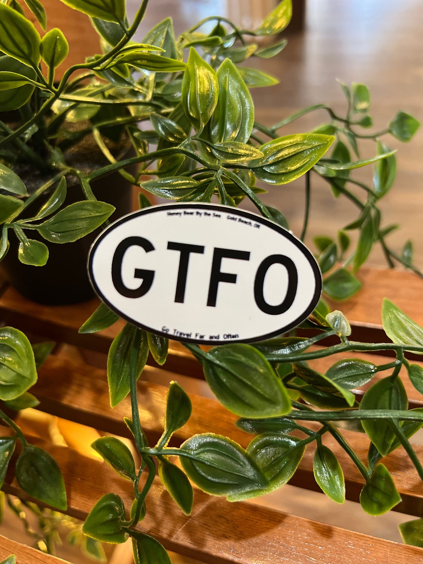 GTFO Go Travel Far and Often Gold Beach, OR Sticker