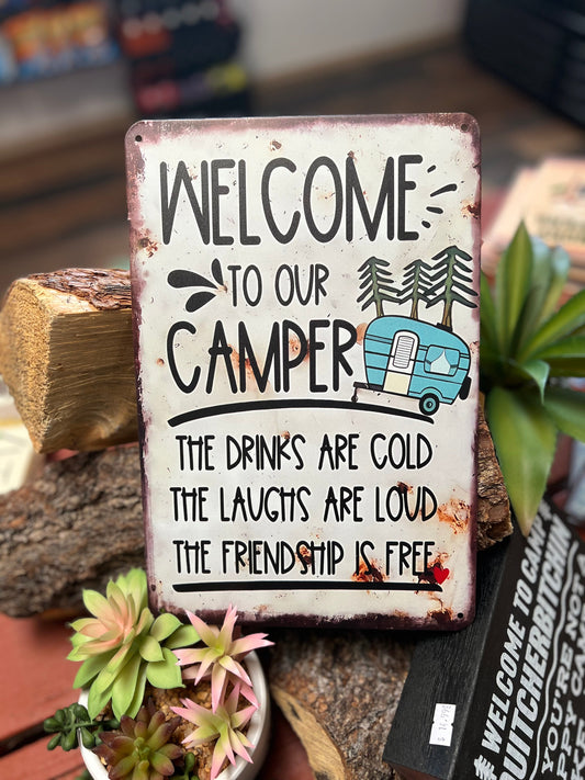 Welcome to Our Camper Metal Sign Version 1