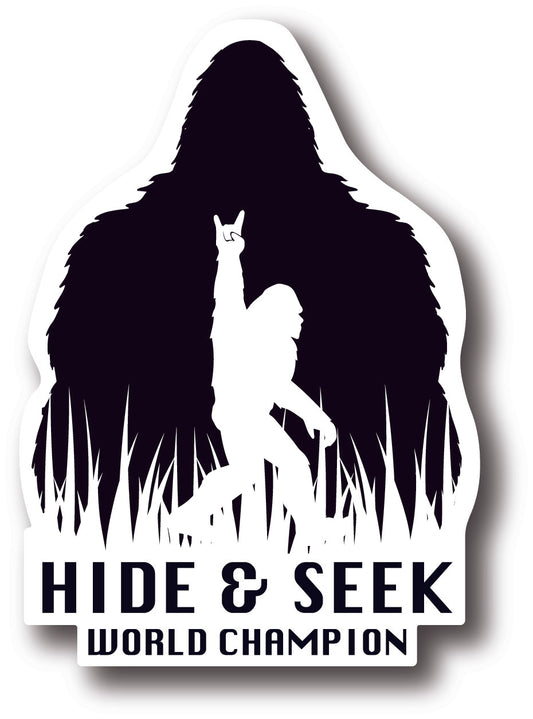 Hide N' Seek World Champion Bigfoot Sticker