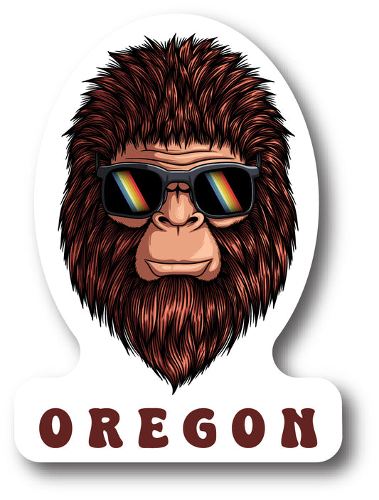 Sasquatch Sunglasses Oregon Sticker