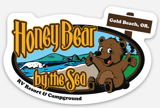 Honey Bear by the Sea Logo Magnet