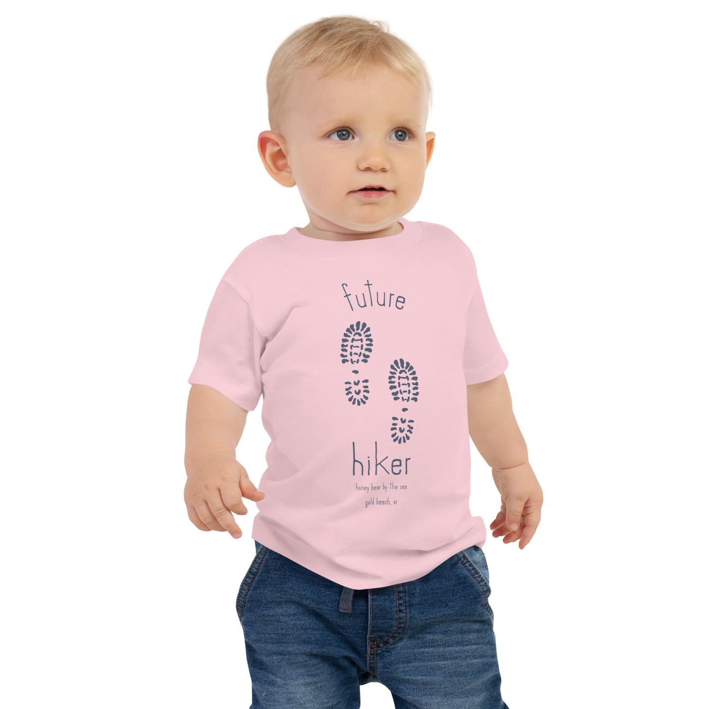 Future Hiker Honey Bear By the Sea Baby Tee