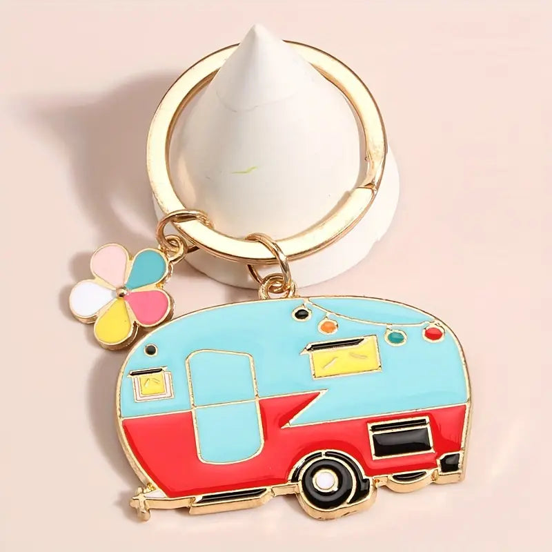 Retro Camper Keychain