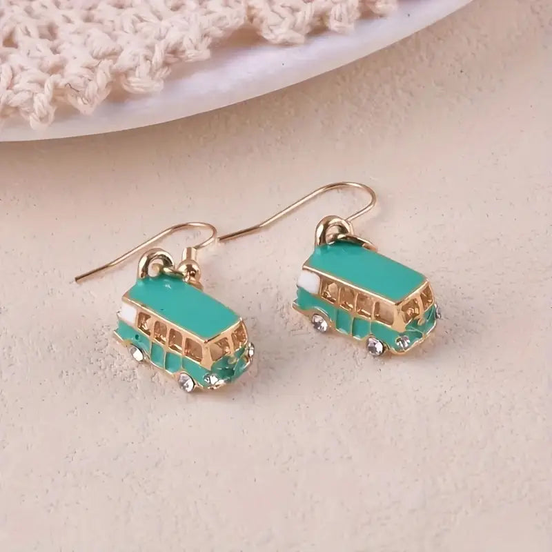Vintage Bus Earrings