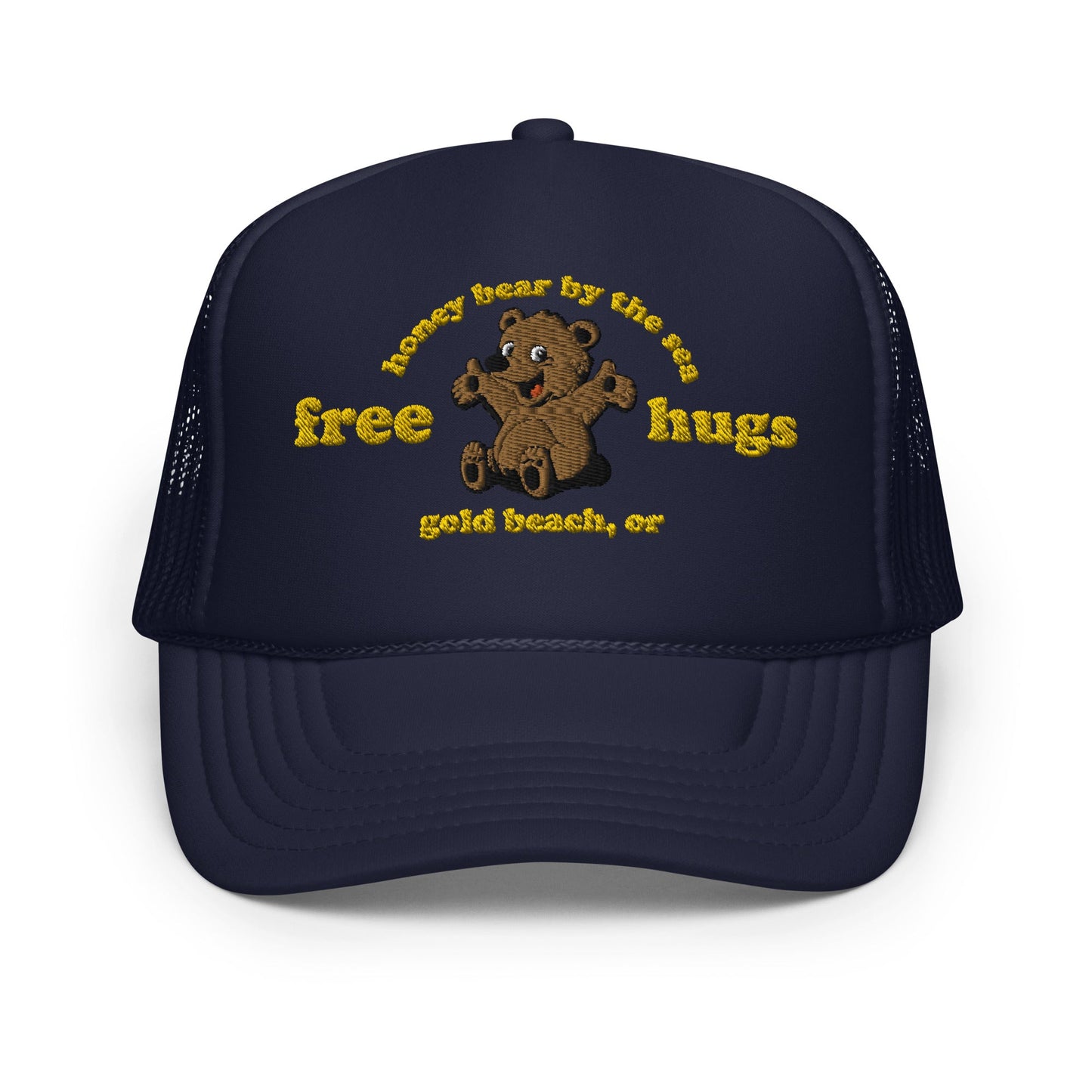 Free Hugs Honey Bear By the Sea Gold Beach, OR Foam Trucker Hat