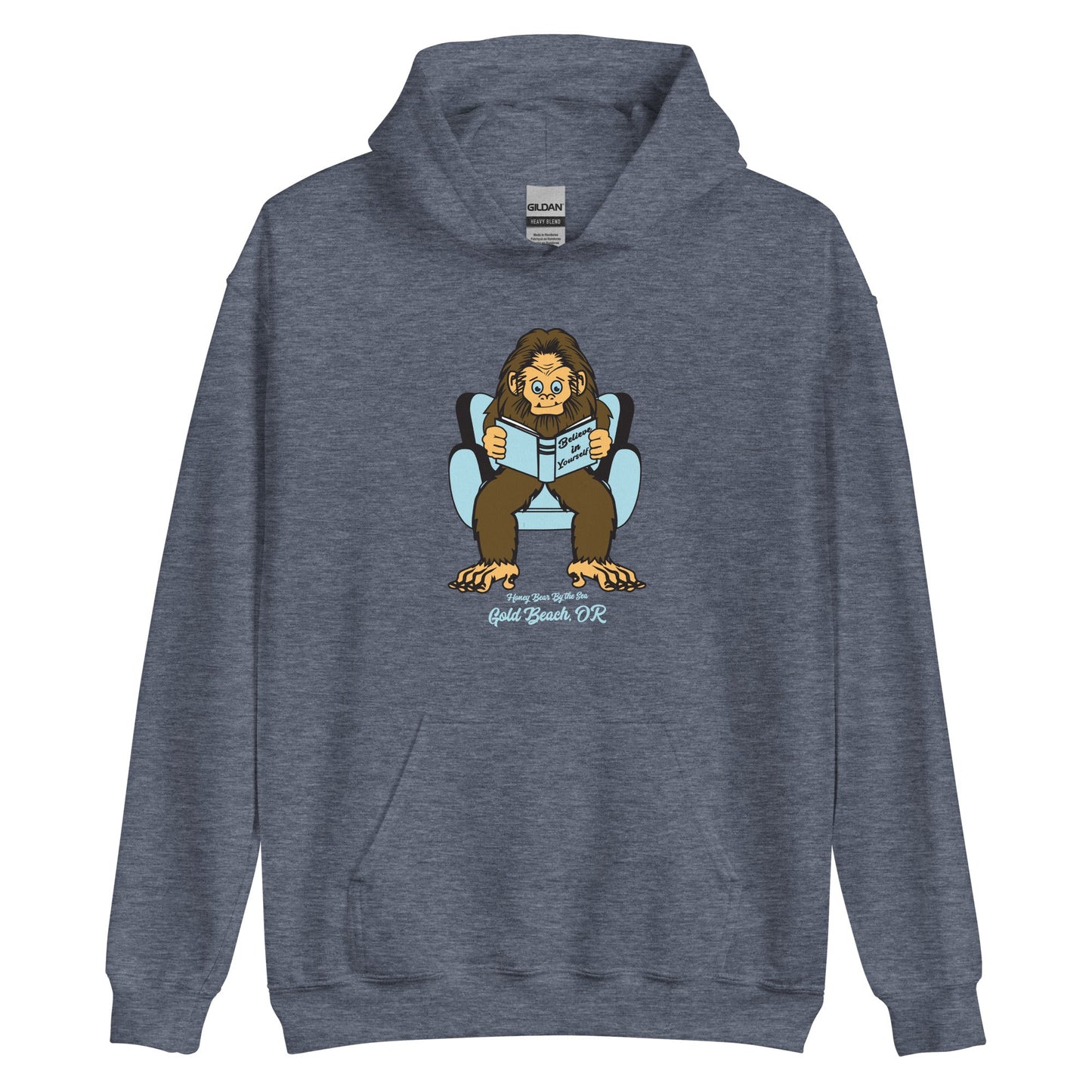 Believe in Yourself Sasquatch Honey Bear By the Sea Unisex Hoodie