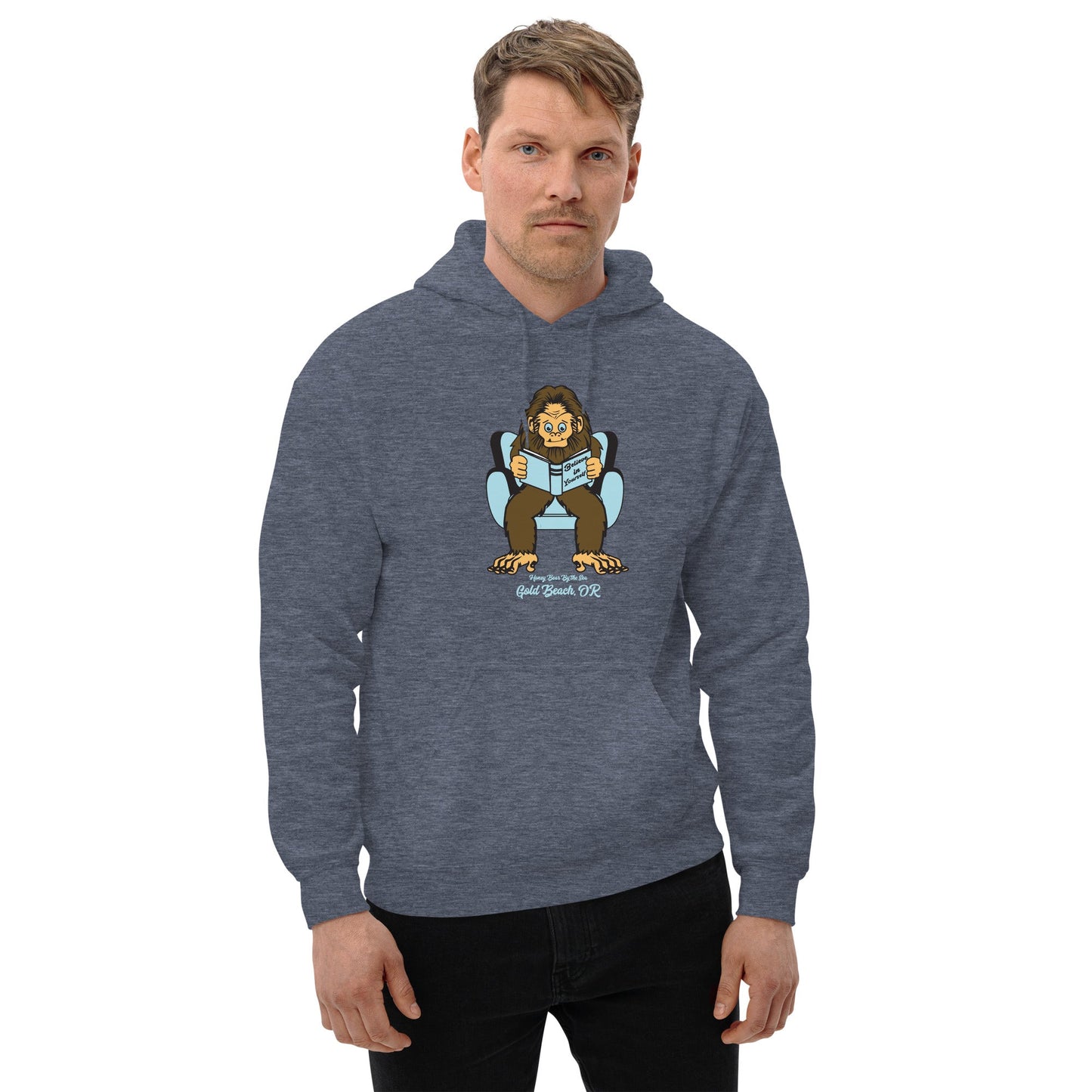 Believe in Yourself Sasquatch Honey Bear By the Sea Unisex Hoodie