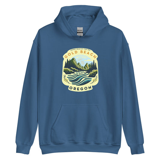 Honey Bear By the Sea Gold Beach, OR River Scene Unisex Hoodie