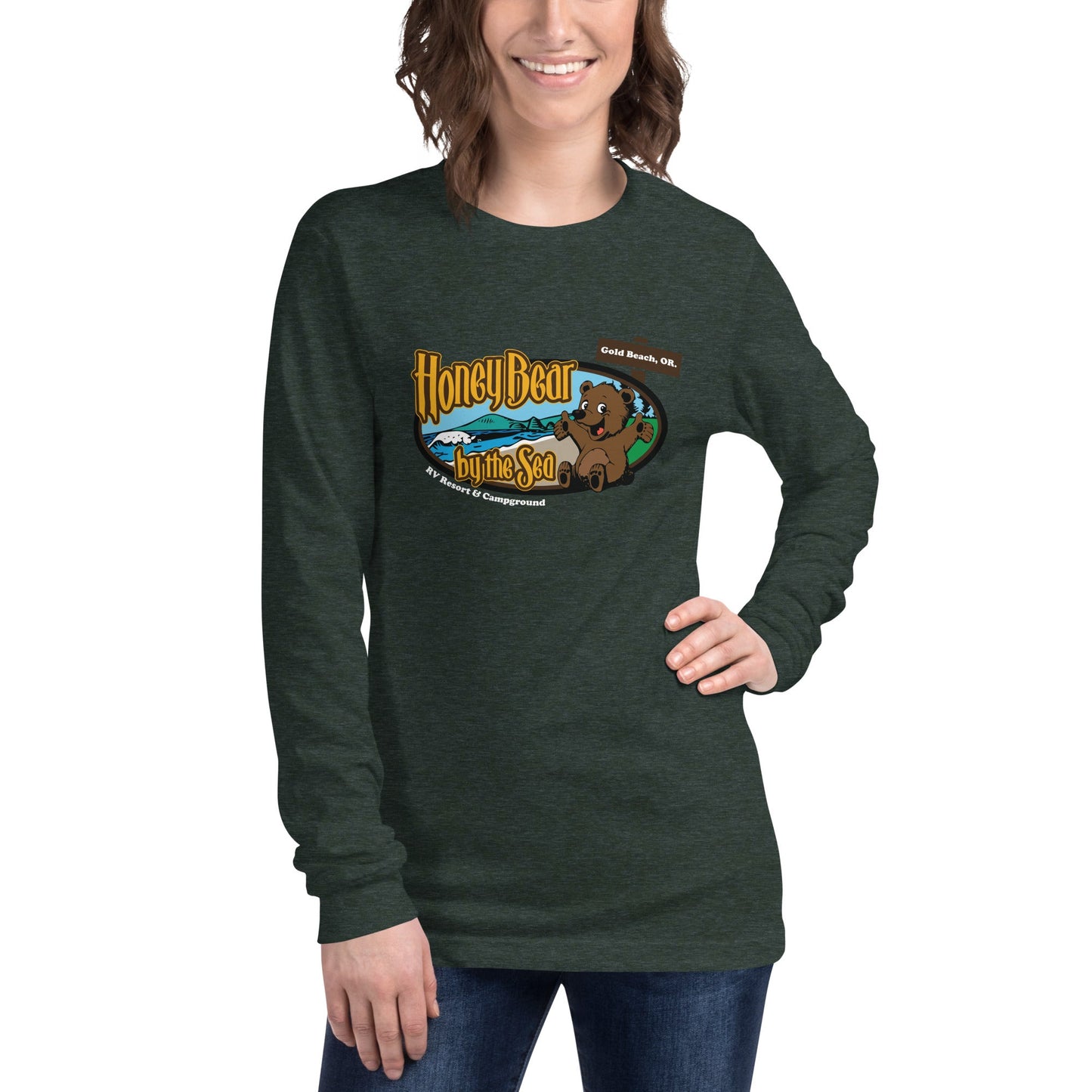 Honey Bear By the Sea Logo Unisex Long Sleeve Tee