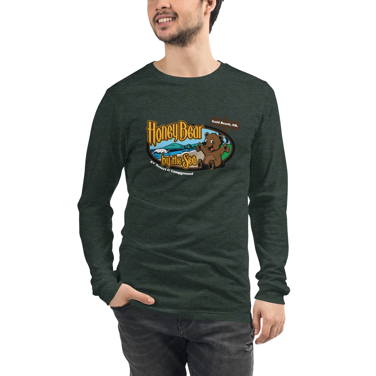 Honey Bear By the Sea Logo Unisex Long Sleeve Tee