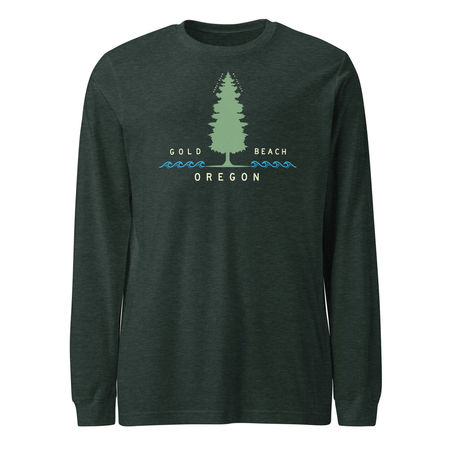 Gold Beach, OR Lone Pine + Waves Unisex Long Sleeve Tee