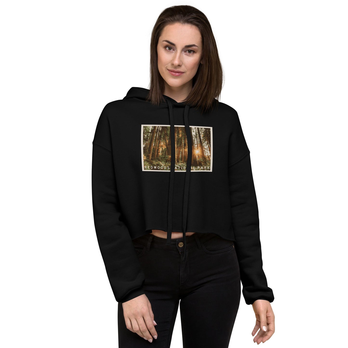 Redwoods National Park Ladies Crop Hoodie