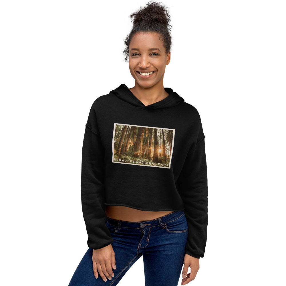 Redwoods National Park Ladies Crop Hoodie