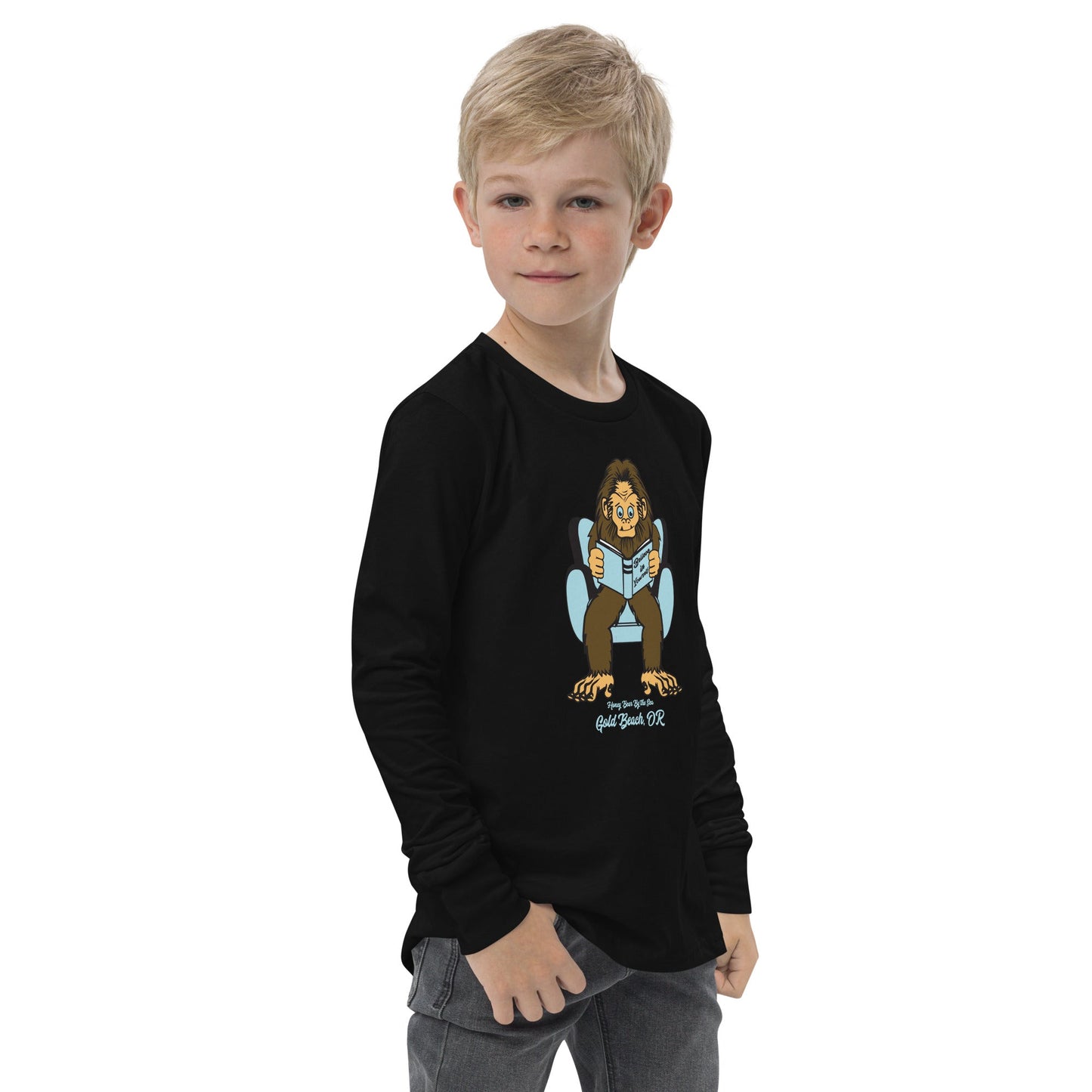 Believe in Yourself Sasquatch Honey Bear By the Sea Youth Long Sleeve Tee